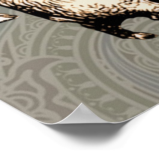 Antiek Varkens  tekening Poster (Hoek)