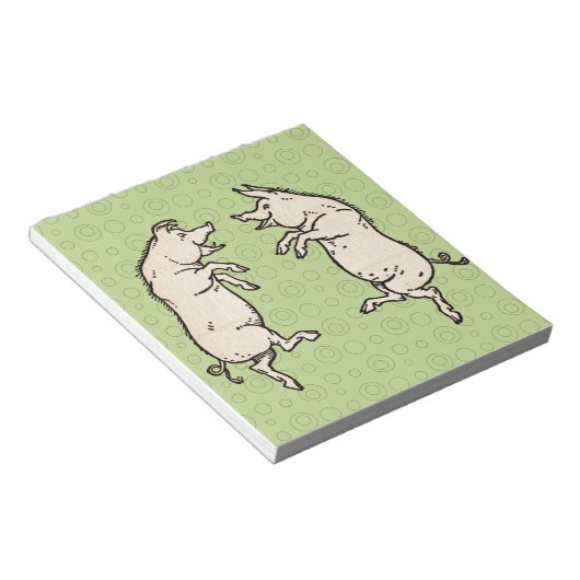 antiek varkensdans notitieblok (Schuin)