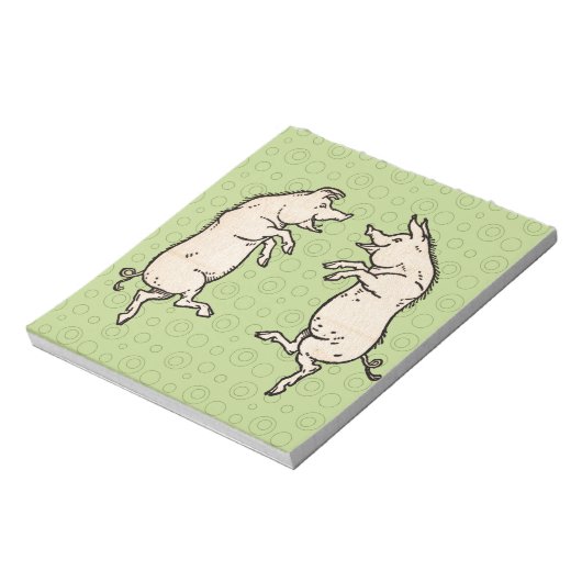 antiek varkensdans notitieblok (Linkerzijde)