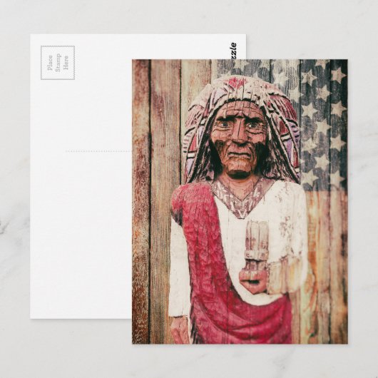 Antiek varkenswinkel Indiaas Briefkaart (Voorkant / Achterkant)