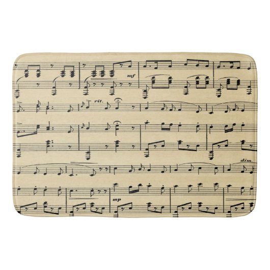 Antiek vel muziek badmat (Voorkant)