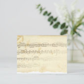 Antiek vel muziek briefkaart (Staand voorkant)