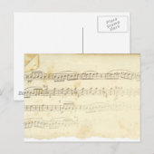 Antiek vel muziek briefkaart (Voorkant / Achterkant)