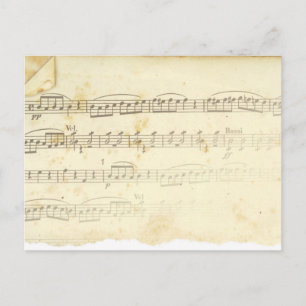 Antiek vel muziek briefkaart