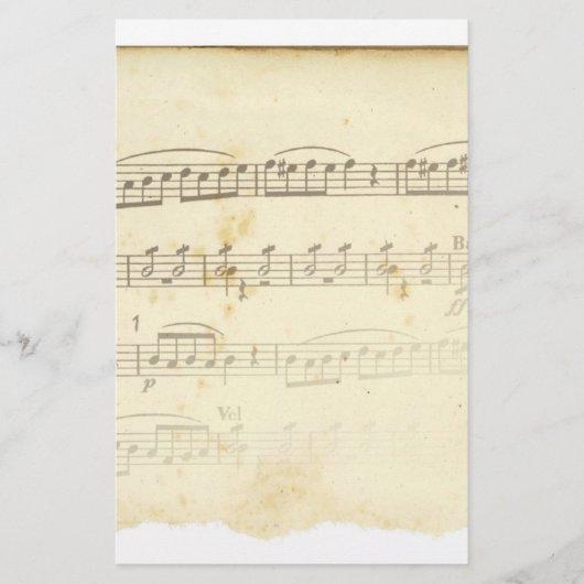 Antiek vel muziek briefpapier (Voorkant)