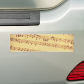 Antiek vel muziek bumpersticker (Op auto)