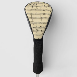 Antiek vel muziek golfheadcover