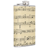 Antiek vel muziek heupfles (Rechts)