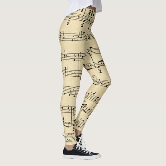 Antiek vel muziek leggings (Rechts)