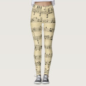Antiek vel muziek leggings (Voorkant)