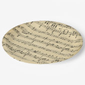 Antiek vel muziek papieren bordje (Gekanteld)