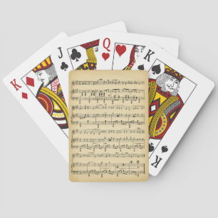Antiek vel muziek pokerkaarten