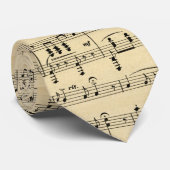 Antiek vel muziek stropdas (Opgerold)