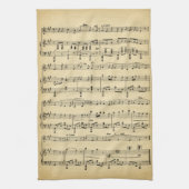 Antiek vel muziek theedoek (Verticaal)