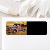 Antiek veld Boerderij rode vrachtwagen Etiket (Insitu)