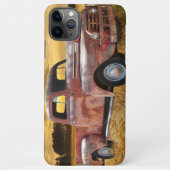 Antiek veld Boerderij rode vrachtwagen iPhone Hoesje (Achterkant)