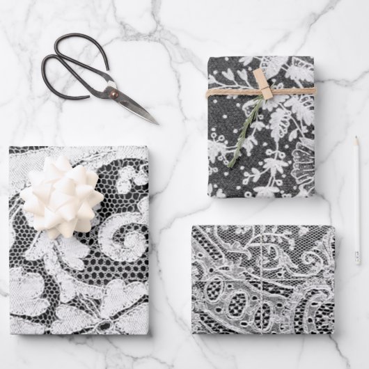 ANTIEK velgbladen voor langlooppapier, reeks 3 Inpakpapier Vel (Voorkant)