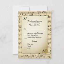 Antiek velmuziek RSVP met menuopties