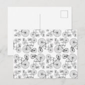 Antiek velocipede-fietsen met een speciale maatsta briefkaart (Voorkant / Achterkant)