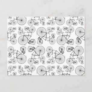 Antiek velocipede-fietsen met een speciale maatsta briefkaart