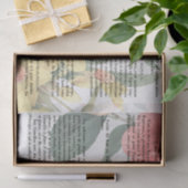 Antiek ventilator Franse boekpagina ontkoppeling Tissuepapier (Geschenk)