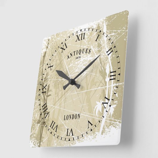 Antiek verarmd Romeins gezicht Londense wandklok (Hoek)