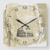 Antiek verblindend Romeins oerwandslot Vierkante Klok (Voorkant)