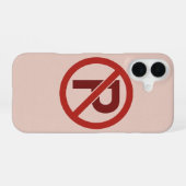 Antiek verbodsbord iPhone 16 hoesje (Achterkant horizontaal)