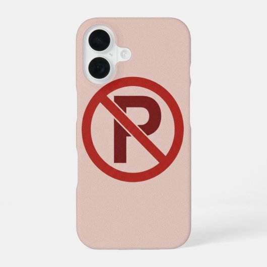 Antiek verbodsbord iPhone 16 hoesje (Achterkant)