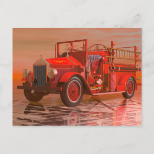 Antiek verbrandingsmotor briefkaart