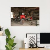 Antiek verbrandingsmotor poster (Thuiskantoor)