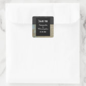 antiek verdrietig dank u vierkante sticker (Tas)