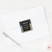  antiek verdrietig dank u vierkante sticker (Envelop)