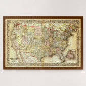 Antiek Verenigde Staten-kaart Legpuzzel (Horizontaal)