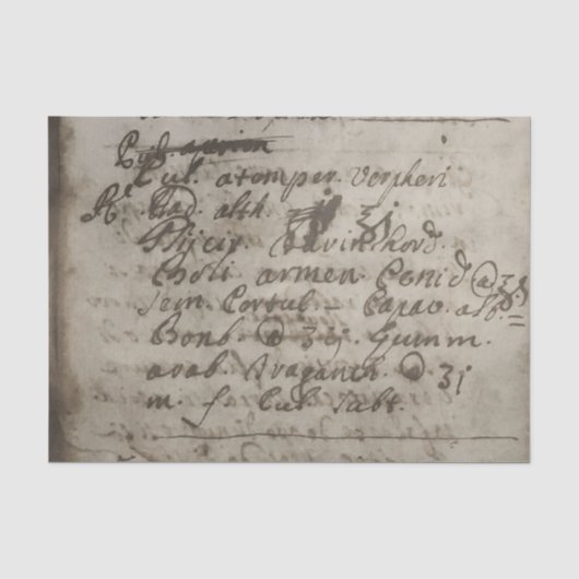 Antiek vergeeld perkamentpapier manuscript journaa tissuepapier (Voorkant)