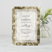  Antiek vergulde bruiloft Kaart (Staand voorkant)