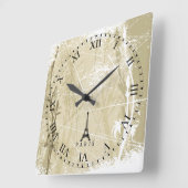 Antiek versteld Romeins gezichtsveld Parijs wandkl Vierkante Klok (Hoek)