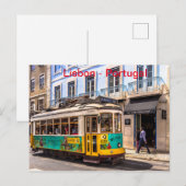 Antiek vervoerswijze in Lissabon. Briefkaart (Voorkant / Achterkant)