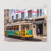 Antiek vervoerswijze in Lissabon. Briefkaart (Voorkant)