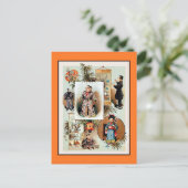 Antiek Victoriaans 19e-eeuwse Chinese poppen Briefkaart (Staand voorkant)