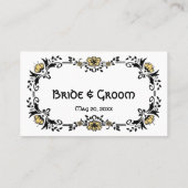 Antiek Victoriaans bloemen, weddenschapstabel nr. Plaatskaartje (Achterkant)