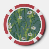 Antiek Victoriaans bloemenpatroon Poker Chips (Achterkant)