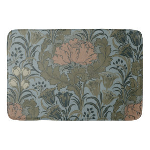 Antiek Victoriaans Bloemmotief Salie Terracotta Badmat