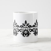 Antiek Victoriaans damastpatroon Grote Koffiekop (Voorkant)