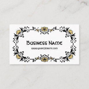 Antiek Victoriaans decoratieve bloemen Visitekaartje