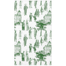 antiek Victoriaans Dieren Toile Green