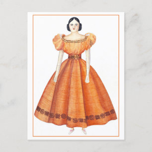Antiek Victoriaans Doll Briefkaart