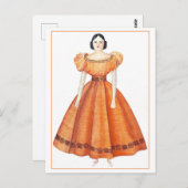 Antiek Victoriaans Doll Briefkaart (Voorkant / Achterkant)