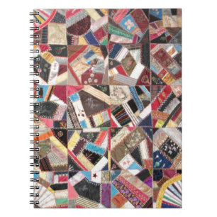 Antiek, Victoriaans-Era, Crazy Quilt Notitieboek