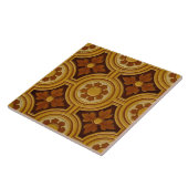 Antiek Victoriaans Gothische stijl Majolica Tile R Tegeltje (Zijkant)